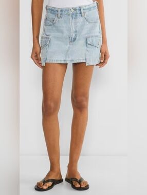 DENIM FORUM 90s Cargo Mini Denim Skirt